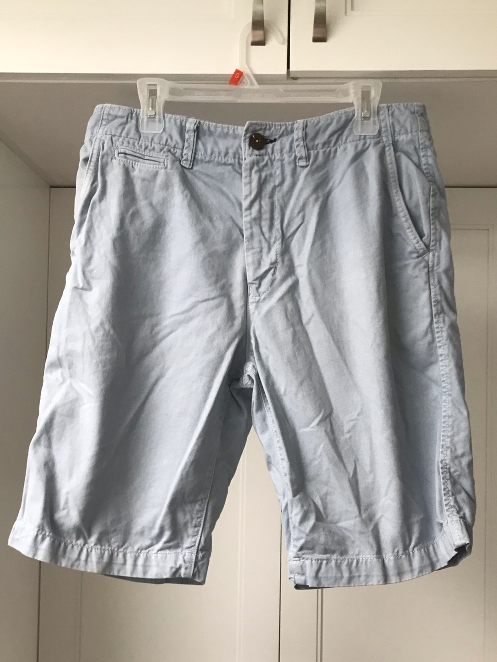 Light Blue Men's American Eagle Cotton Longboard Chino Shorts W32